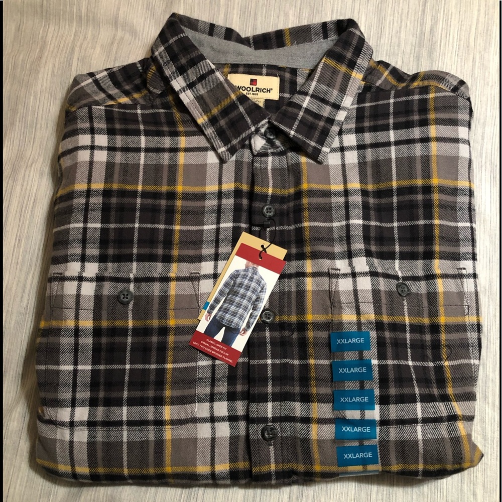 Woolrich Augusta Flannel Sz XXL Grey Sky - Picture 6 of 8